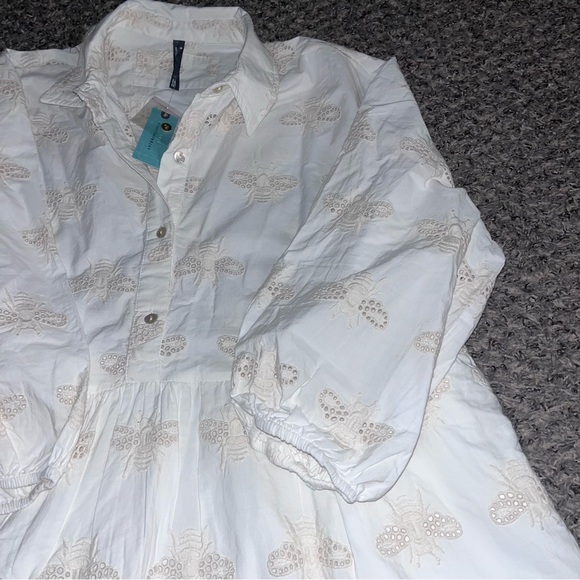 Anthro Maeve Bettina Eyelet Bee Dress - Picture 4 of 8